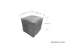Delilah 18 Inch Wide Square Pouf