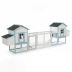 Large Wooden Chicken Coop with Double Nesting Boxes