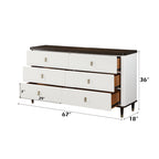 Carena 5-Piece Bedroom Set (E.King, Dresser, Chest, Mirror, Nightstand)