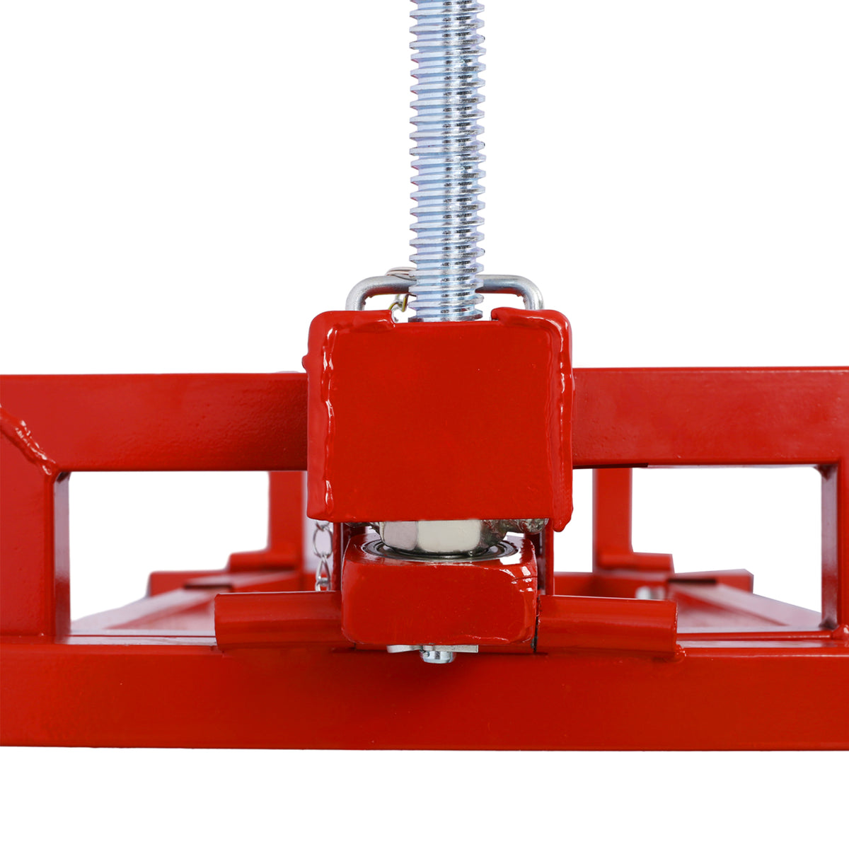 Heavy Duty Steel Riding Mower Lift, 880 Lbs Capacity, Telescopic, Red