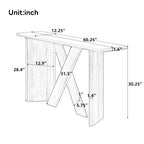 60.25" Minimalist Modern X-Frame Console Table