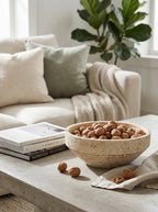 Cement Ribbed Decorative Bowl