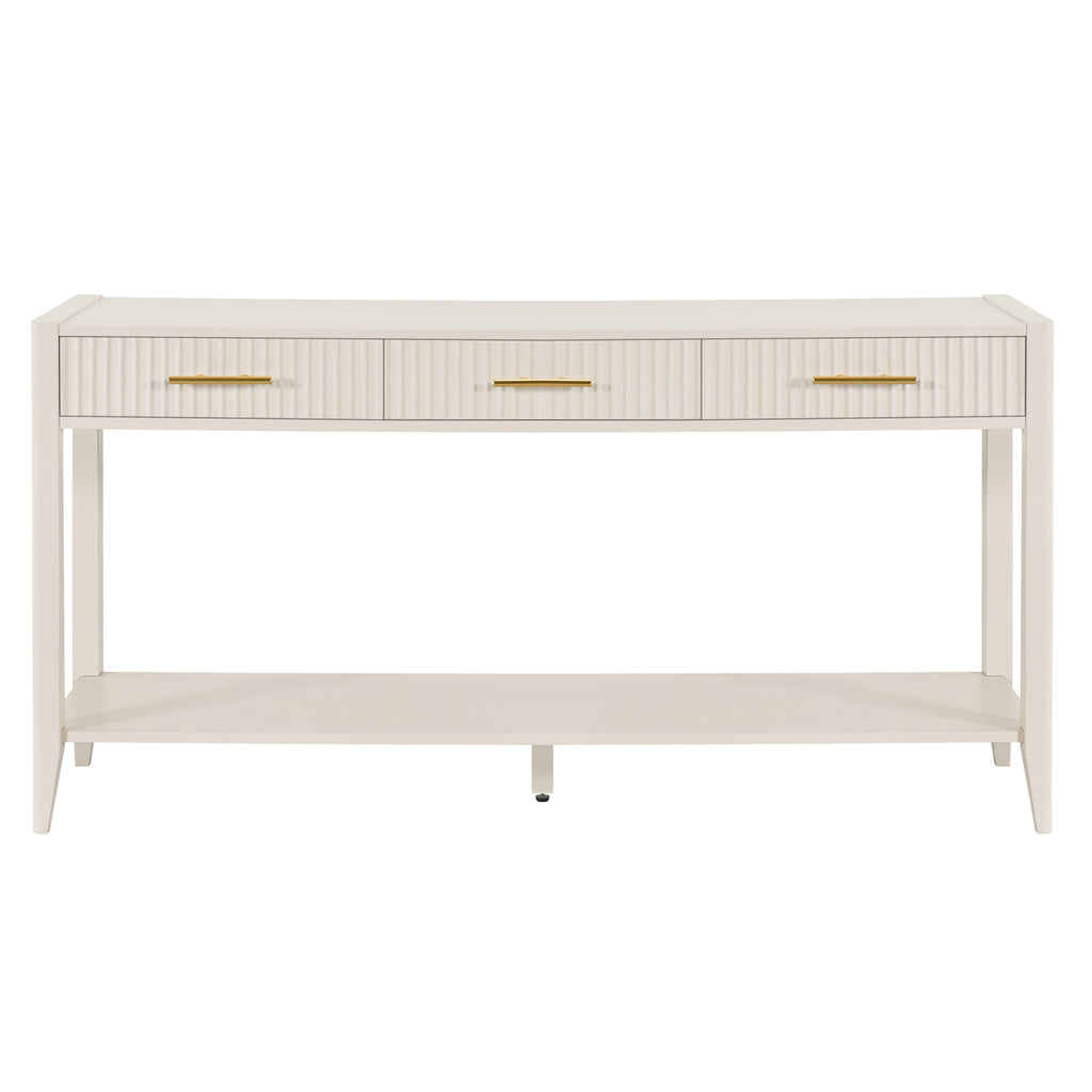 U_Style 60" Painted Console Table with 3 Drawers