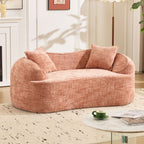 Pink Curved Two-Person Compress Sofa