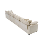 Modern Upholstered 4 Seater Fabric Sofa