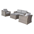 Stylish Fully Assembled 4-Person Wicker Sofa Seating Group