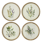 Flora Print Round Frame Set of 4