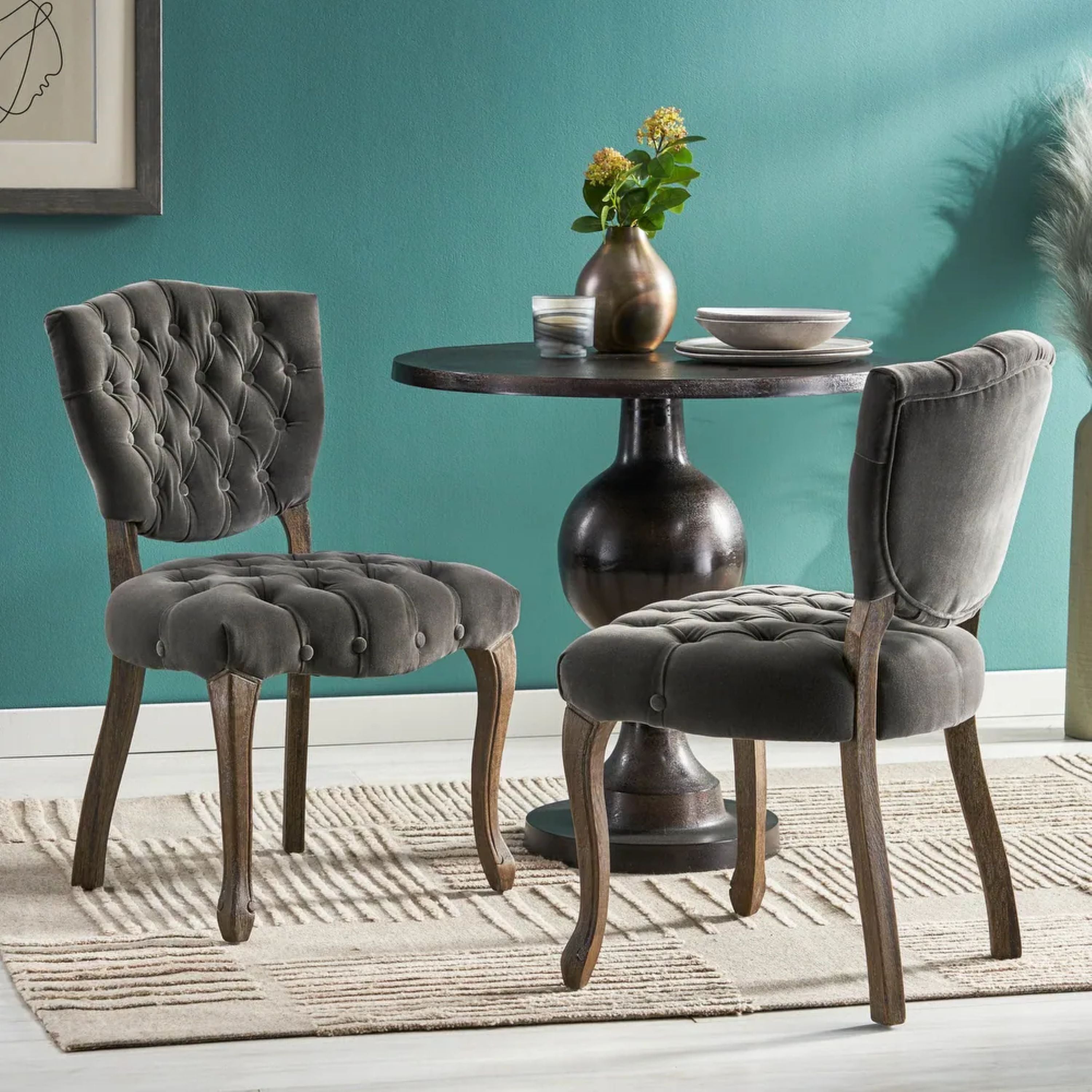 KD Tufted Chair Set of 2