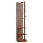 360° Rotating Multifunctional Full Length Mirror with Storage Rack