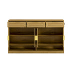 U-Style Farmhouse Sideboard with 3 Drawers & 4 Doors