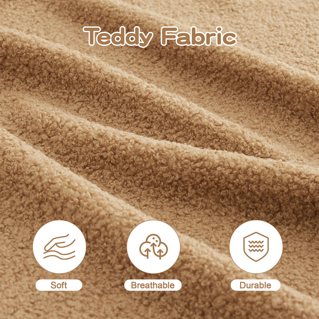 Soft Teddy Fabric Boneless Sofa