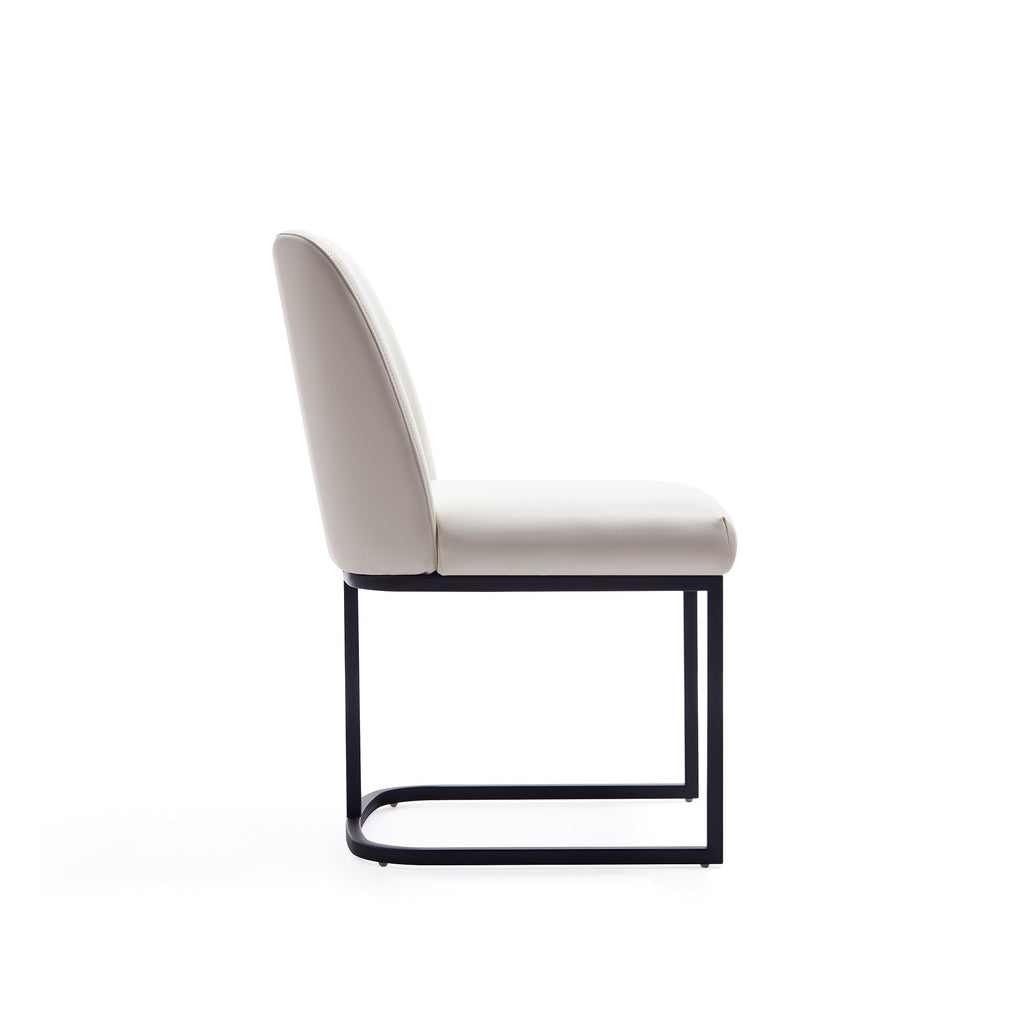 Serena Metal Vegan Leather Dining Chair