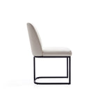 Serena Metal Vegan Leather Dining Chair