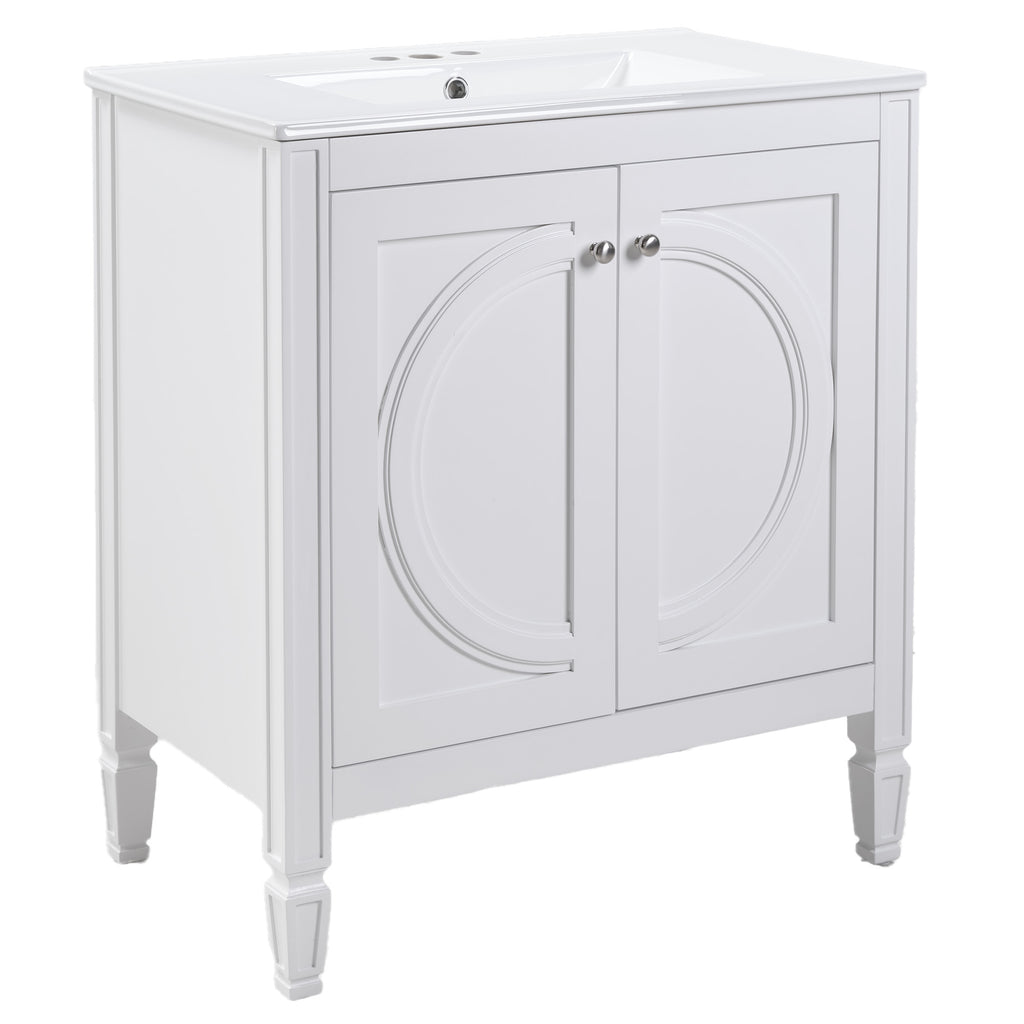 30" No Assembly Needed Vintage Bathroom Vanity