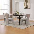 Modern Upholstered Chenille Dining Chair Set of 4