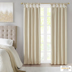 Twist Tab Total Blackout Window Curtain Panel Champagne 50x84"