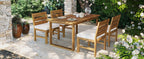 U_Style Farmhouse 5-Piece Outdoor Patio Dining Set