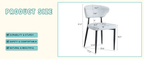 White Minimalist Ergonomic Dining Chair Set of 4