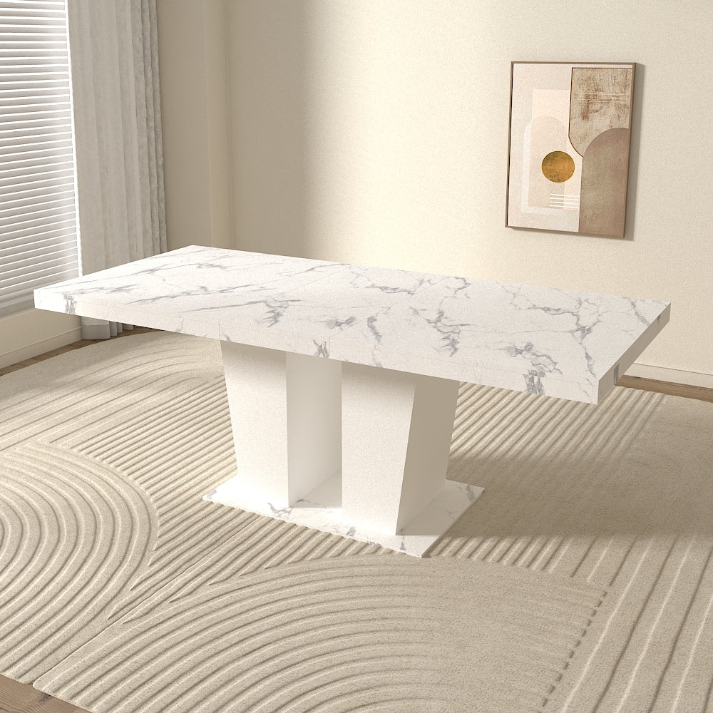 Extendable Dining Room Table for 6-10, Modern All