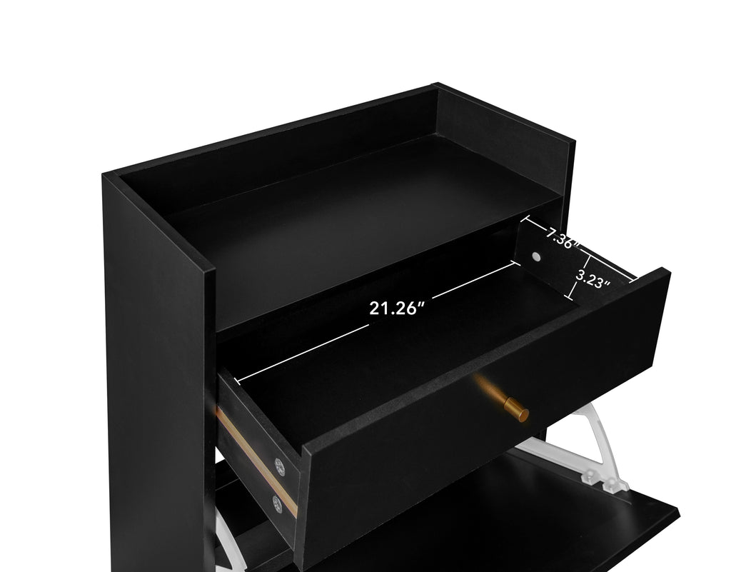 Rattan Allen 2 Door 1 Drawer Cabinet - Shoe Rack
