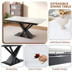 Modern Dining Table with Extendable Functionality