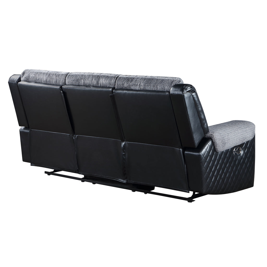 Alicia Grey/Black Reclining Sofa