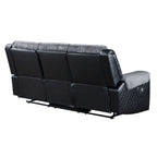 Alicia Grey/Black Reclining Sofa
