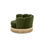 Clara 34.5" Scalloped Pet Sofa Bed, Medium, Olive