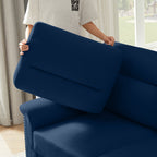 82" Modern Compressed Snowfleece Fabric 3-Seater Sofa