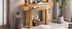 TREXM Rustic Minimalist Console Table with Hidden Drawer
