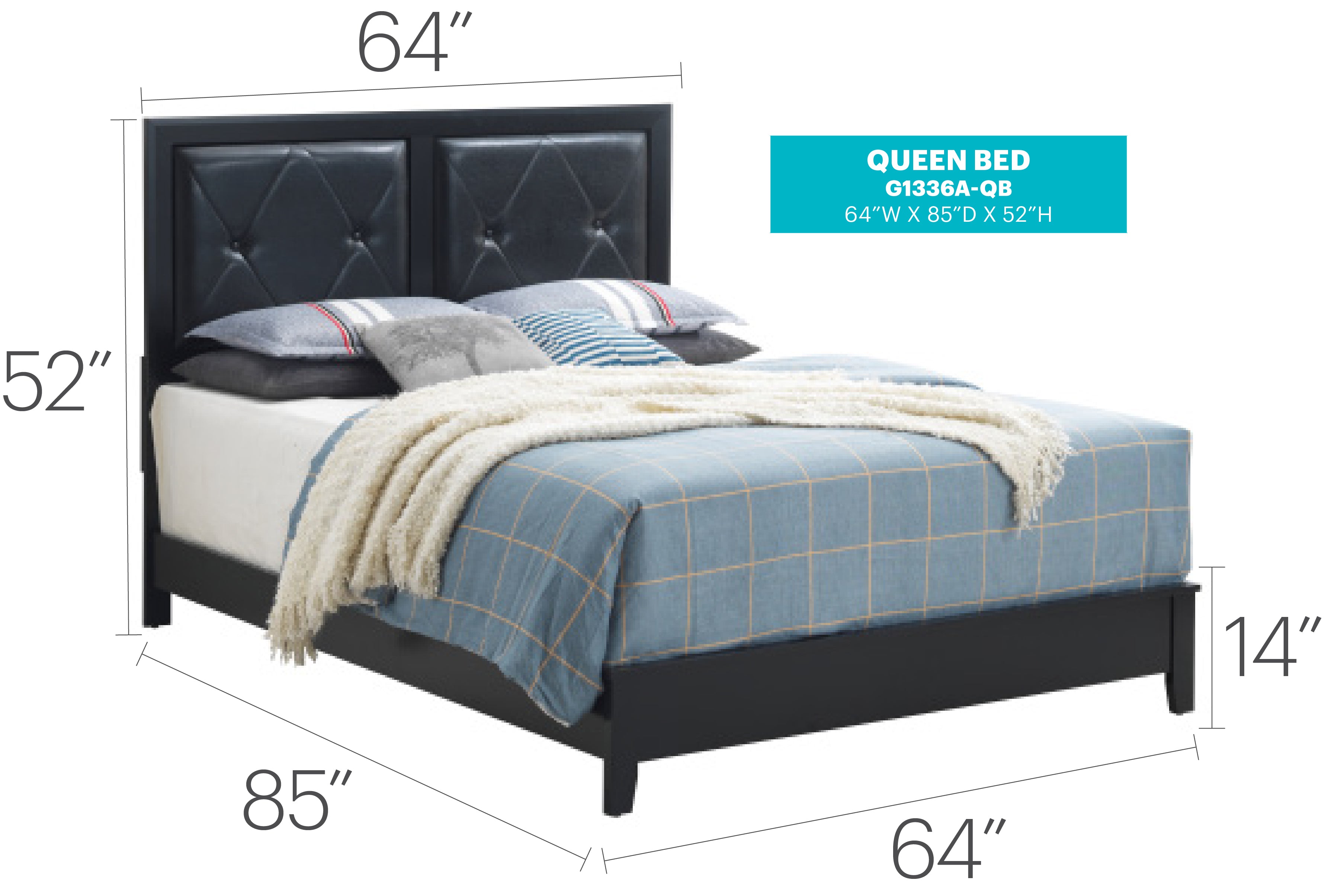 Stylish Transitional Queen Bed