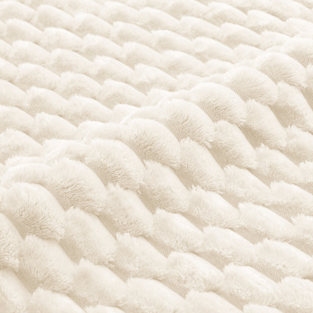 Ottoman Flannelette Fabric - White