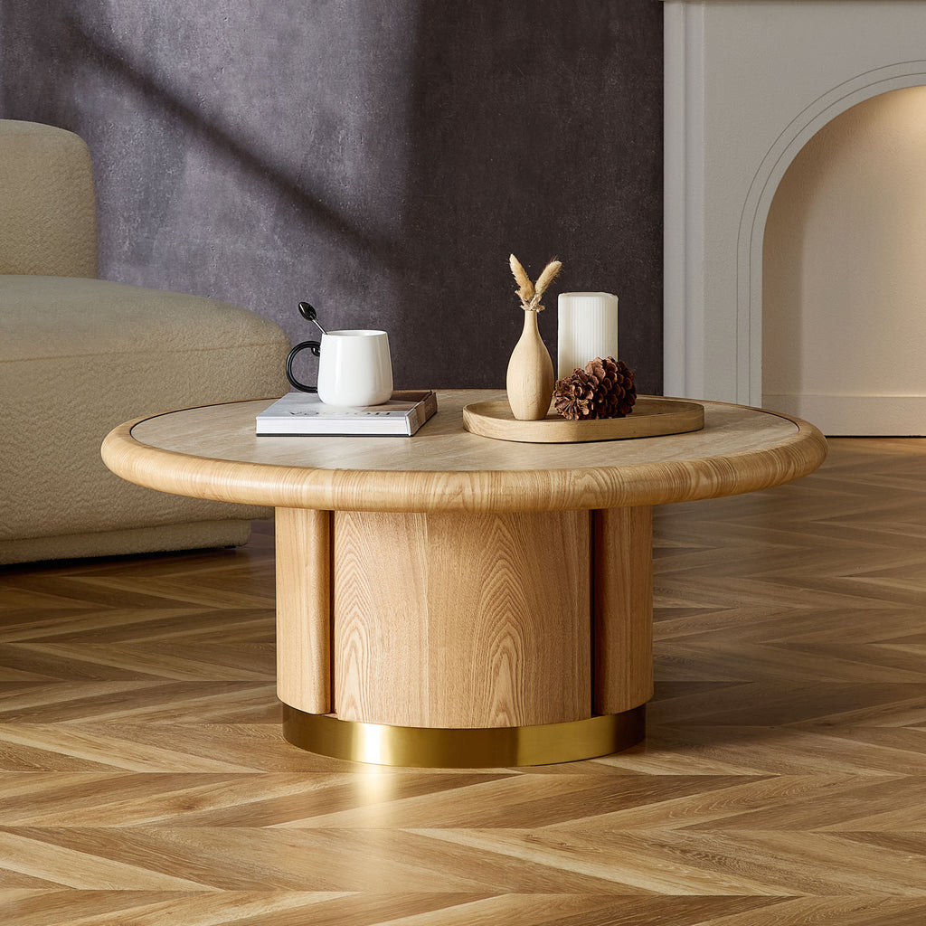 35.43 Inch Round Coffee Table