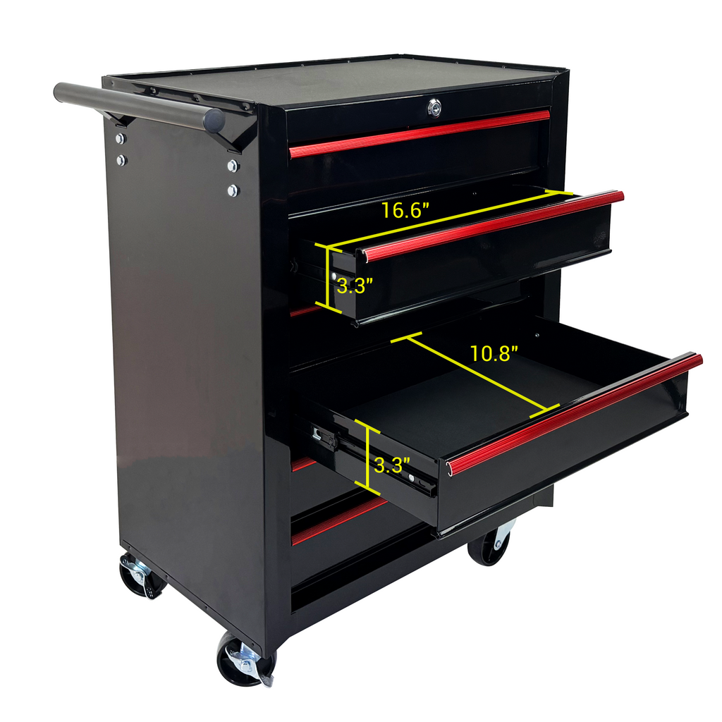 Rolling Metal Tool Chest with 6 Drawers