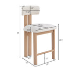 Stylish 26.5'' Round Stools with Low Back