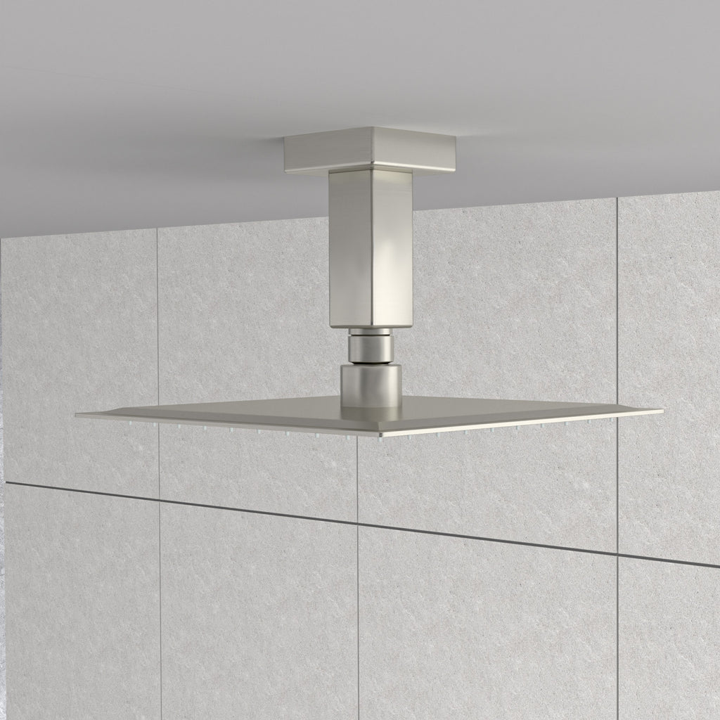 3" Ceiling Mounted Shower Arm with Flange in Brushed Nickel