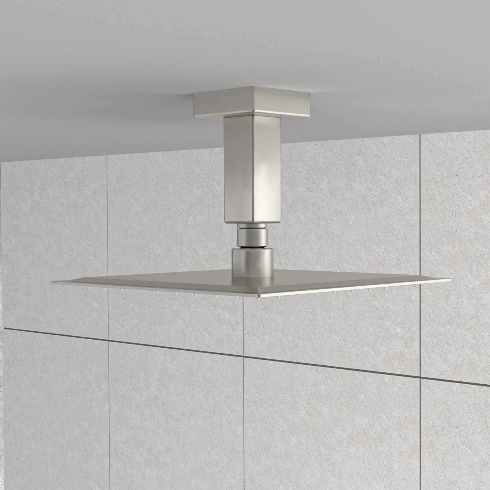 3" Ceiling Mounted Shower Arm with Flange in Brushed Nickel