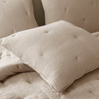 3-Piece Full/Queen Cotton Embroidered Quilt Set