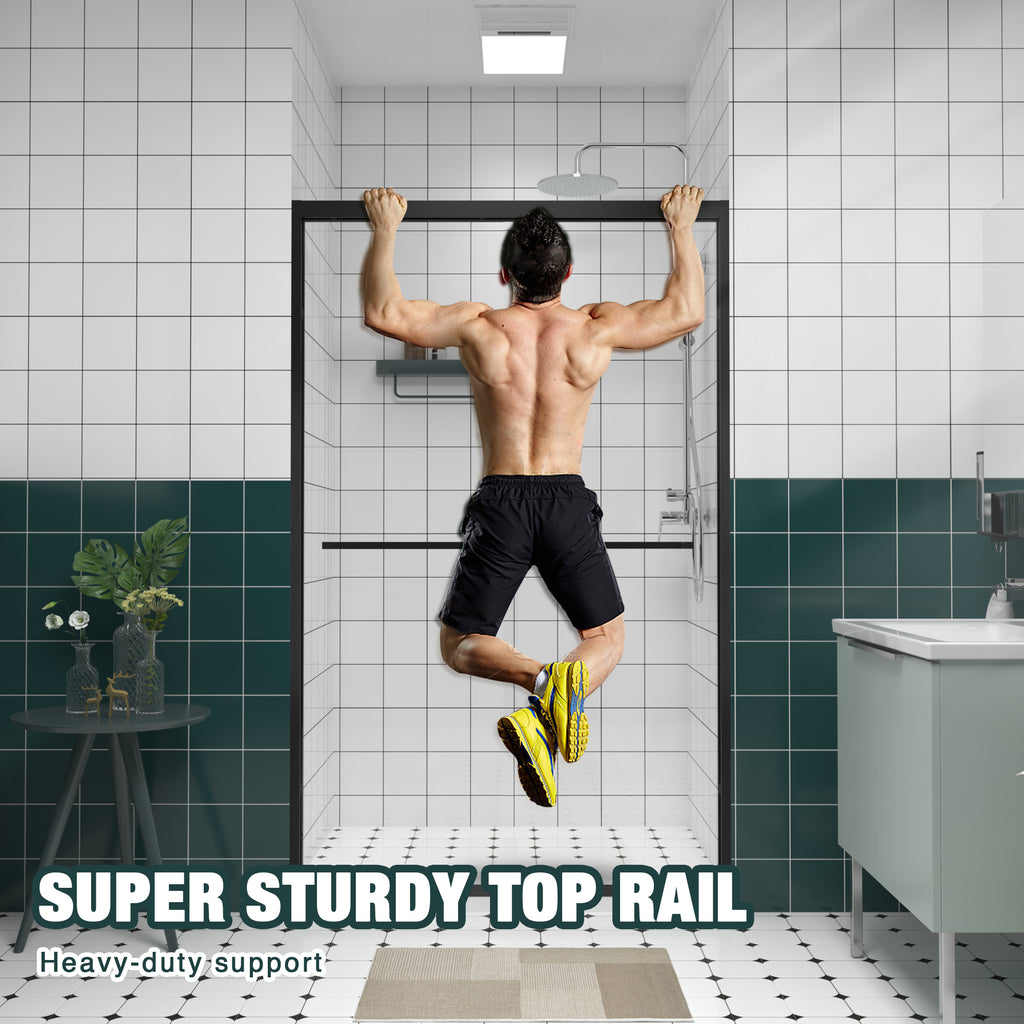 Aluminum Frame Double Sliding Shower Door (44-48"x76")
