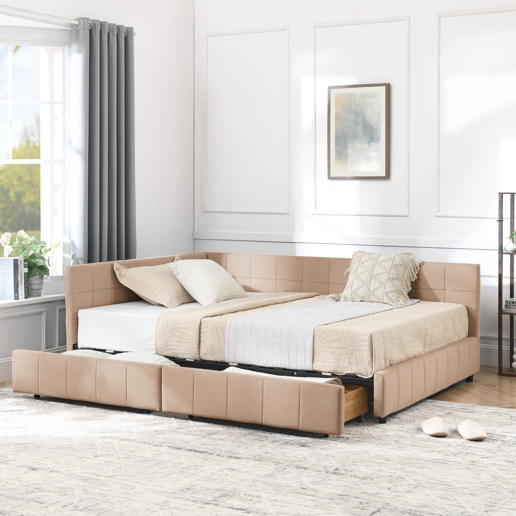 Full Size Storage Upholstered Tufted Bed Frame