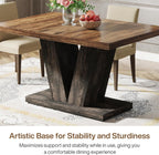 47" Farmhouse Dining Table for 4-6