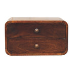 Solid Wood Curved California Nightstand