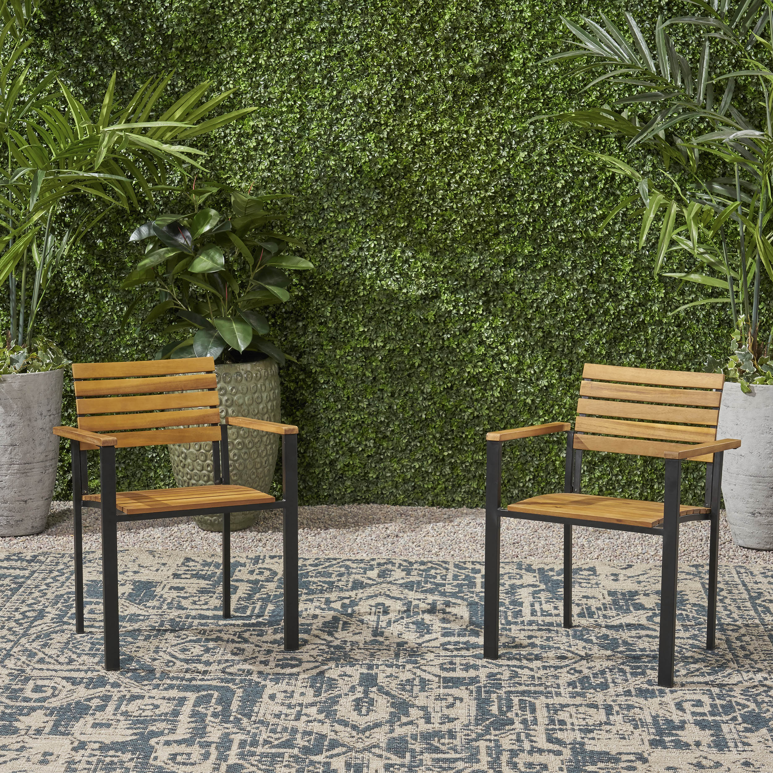 Laris Wood and Metal Chair