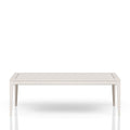 Expandable Leg Table with Metal Inlay - Vanilla