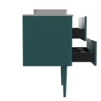 Elena Striped Aquamarine Bathroom Vanity Without Sink