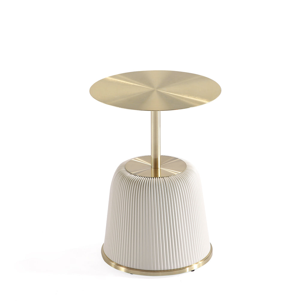 Anderson Metal Top Upholstered End Table