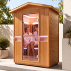 2000W Canadian Hemlock Double Outdoor Far Infrared Sauna Room