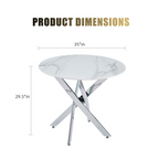 Modern Round Glass Dining Table