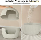 Cat Litter Box Enclosure with Faux Plant