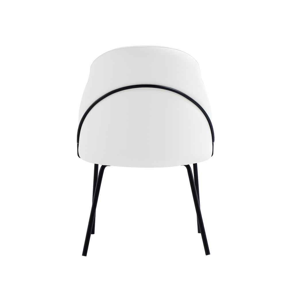 Gracie Metal Vegan Leather Dining Chair